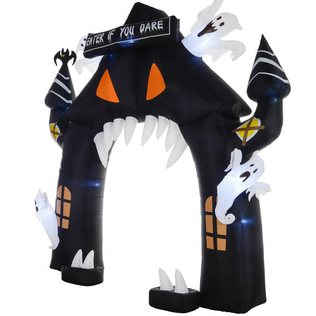 Arcă gonflabilă de Halloween, 4 fantome, LED, 3m