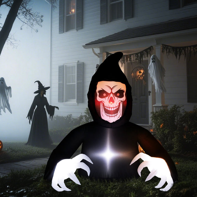 Secerătoare gonflabilă de Halloween cu lumini LED și suflantă