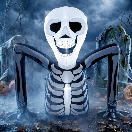 Schelet gonflabil de Halloween cu lumini LED, poliester 210T