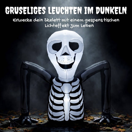 Schelet gonflabil de Halloween cu lumini LED, poliester 210T