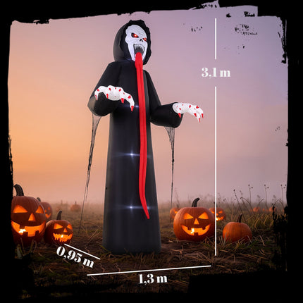 Schelet gonflabil de Halloween cu lumini LED, 310 cm