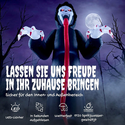 Schelet gonflabil de Halloween cu lumini LED, 310 cm