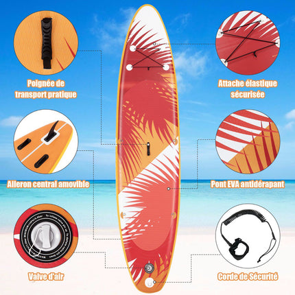 Placă de SUP gonflabilă cu paddleboard 320 x 76 x 15 cm, Kit