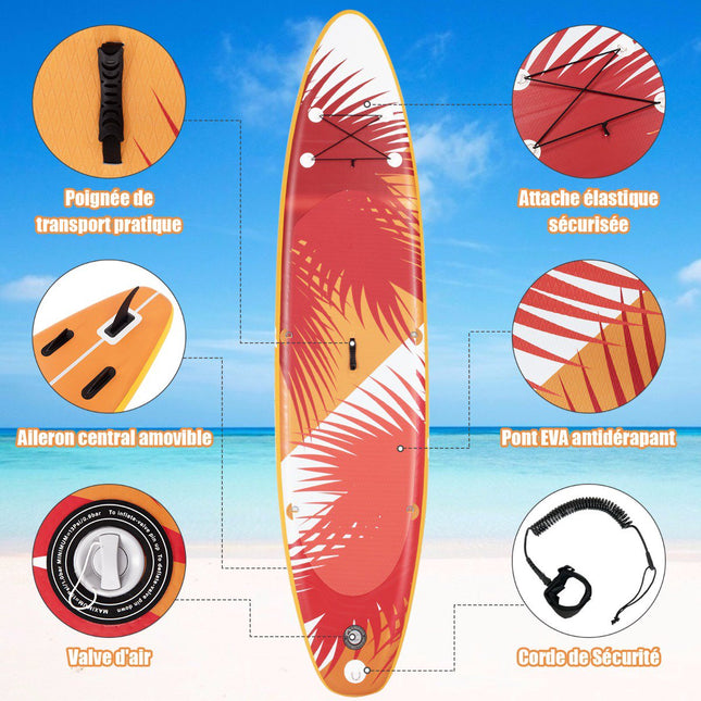 Placă de SUP gonflabilă cu paddleboard 320 x 76 x 15 cm, Kit