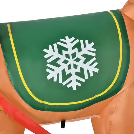 Inflatable Santa Sleigh with 3 Reindeer and LED Lights, 319 cm, Incl. Blower