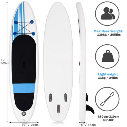 Placă gonflabilă Stand-Up Paddle 10'6 cu vâsle reglabilă