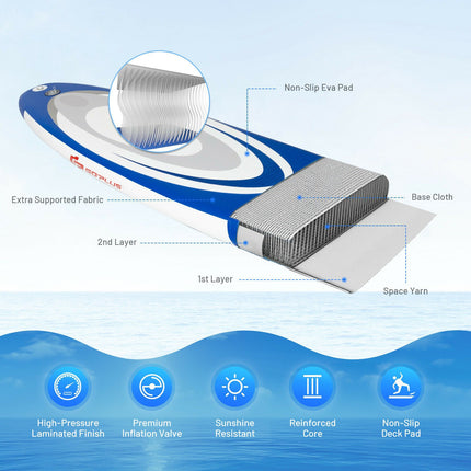 Placă gonflabilă cu paddle surf de 3 metri, rucsac, pompă cu paddle