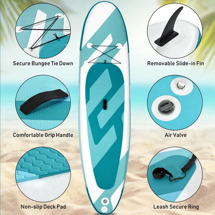 Placă gonflabilă Stand Up Paddle 3 metri, geantă cu pompă pentru vâsle