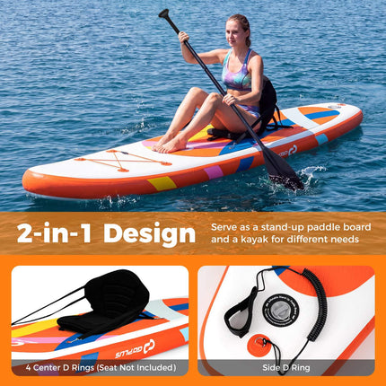 Placă gonflabilă Stand Up Paddle 11 Ft, Rucsac, Mod Caiac
