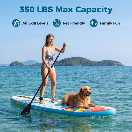 Placă gonflabilă Stand Up Paddle 3,4 m, rucsac, inele de caiac
