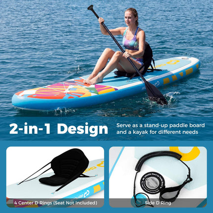 Placă gonflabilă Stand Up Paddle 3,4 m, rucsac, inele de caiac