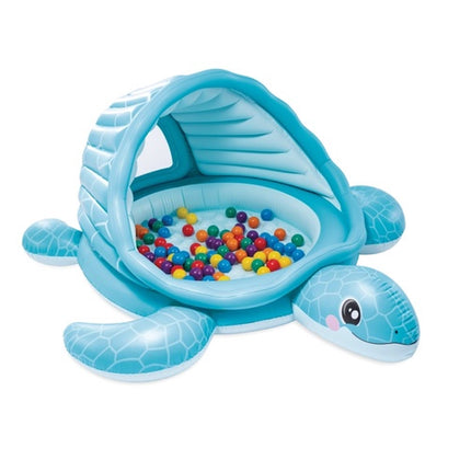 Piscină gonflabilă pentru broaște țestoase cu acoperiș – 218 x 206 x 97 cm