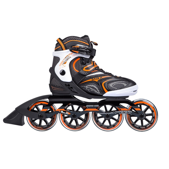 Patine in linie, negru-portocaliu, marimea 42