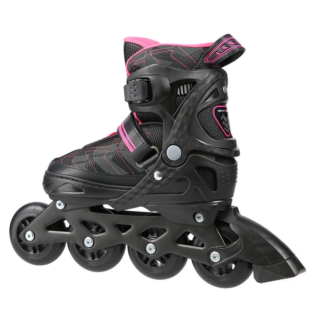 Patine in linie, negru/roz, marimea S (31-34)