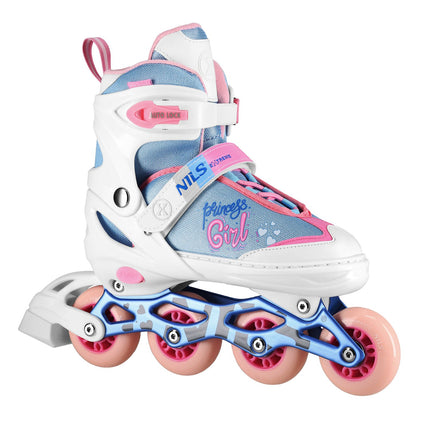 Patine in linie, alb, marimea L (39-42)