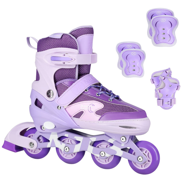 Patine in linie cu LED, protectoare, marimea L (39-42)