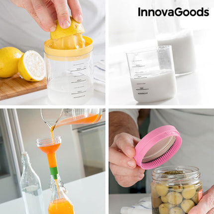 InnovaGoods 8-in-1 Cooking Utensil Bottle, 8 Pieces, 400 ml Measuring Cup