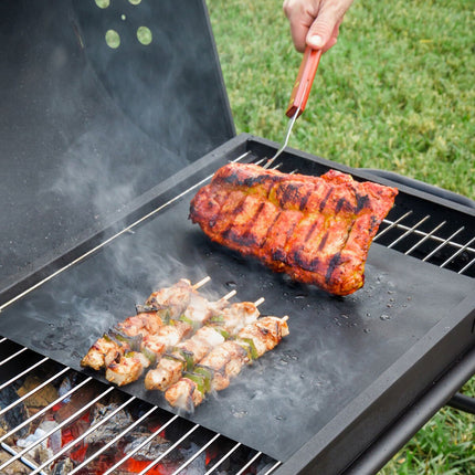 InnovaGoods BBQ and Oven Mat Set, 6 Pieces, 40 x 33 cm, Black, Reusable