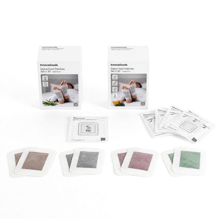 InnovaGoods Bamboo Detox Foot Patches, 30 Units, Overnight Use