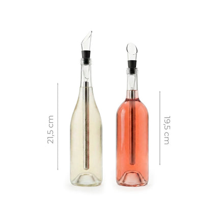 InnovaGoods Chillour 7-Piece Wine Set with Chilling Rods, Aerator