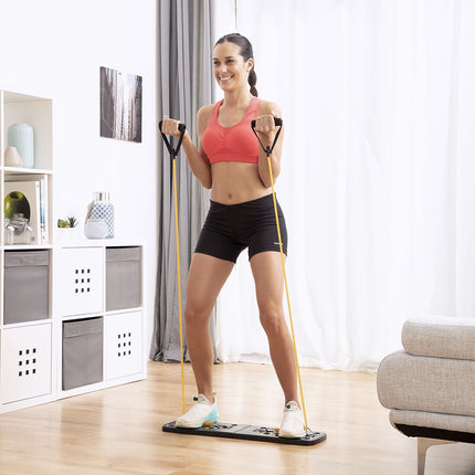 InnovaGoods Push-Up Board and Sauna Sports Belt, Resistance Bands