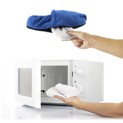 InnovaGoods Single Sleeved Blanket and Microwavable Slippers, Central Pocket