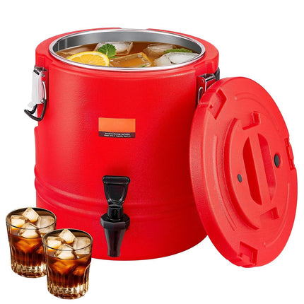 Insulated Beverage Dispenser 3 Gal, Hot Cold, Steel Liner