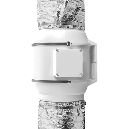 Insulated Flexible Duct 6 Inch x 25 Ft, 2 Clamps