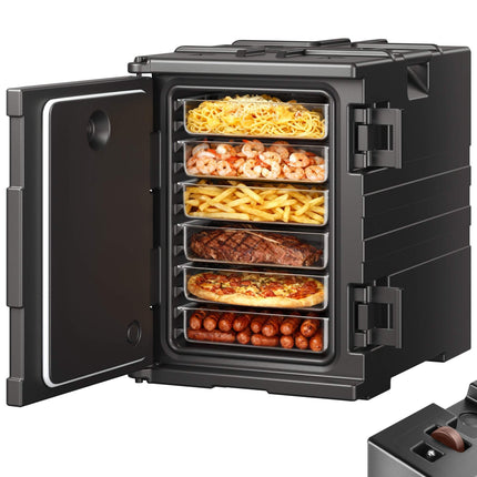 Insulated Food Pan Carrier, 90L Front-Load Hot Box