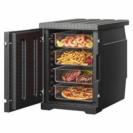 Insulated Food Pan Carrier, 90L Front-Loading Hot Box