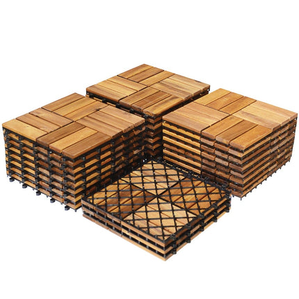 Plăci de terasă din lemn de salcâm, îmbinate, pachet de 27, acoperire 24.300 cm²