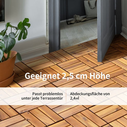 Plăci de terasă din lemn de salcâm, îmbinate, pachet de 27, acoperire 24.300 cm²