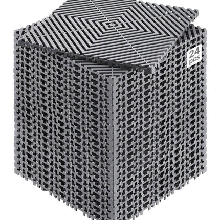 Interlocking Drainage Floor Tiles, 12x12, 24-Pack PP