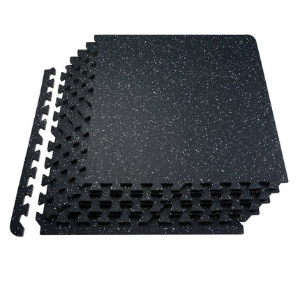 Interlocking Gym Floor Mats, 25 Tiles, 100 sq ft, 0.56 in Thick