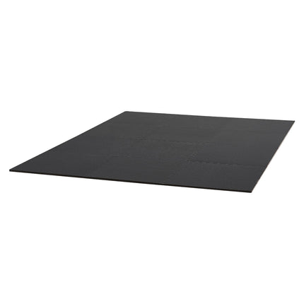 Interlocking Gym Floor Mats Set, 12 Tiles, 14mm Black