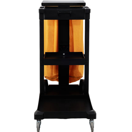 Janitorial Cleaning Cart, 3-Shelf, 200 lb, 25 Gal Bag