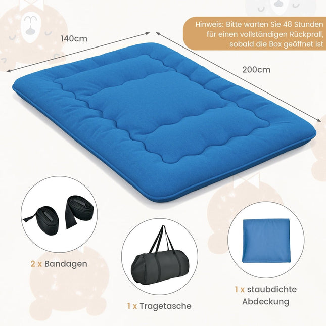Saltea japoneză futon, 140x200 cm, husă lavabilă
