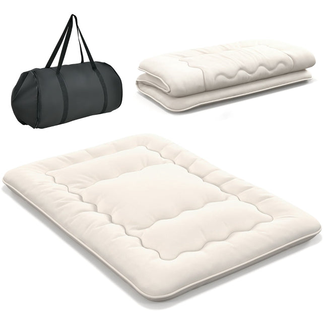 Saltea japoneză Futon, covoraș tatami, bej, 140x200 cm