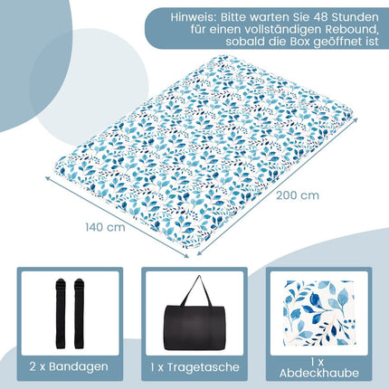 Saltea japoneză futon, husă lavabilă, 140x200 cm