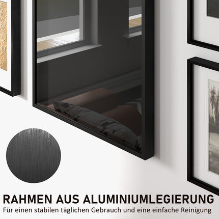Ramă de afișare Jersey, aluminiu negru, acril rezistent la UV