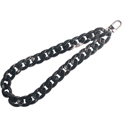 Jewel Chain Wrist Strap Marble Black