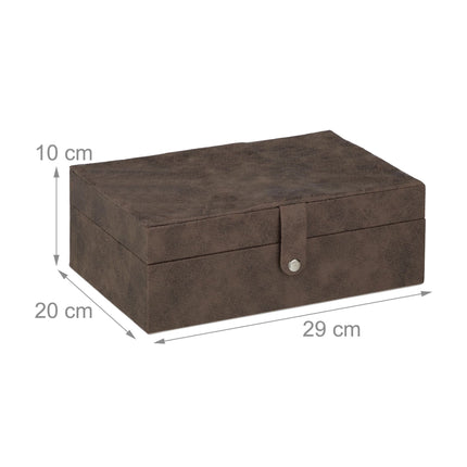 Cutie de bijuterii aspect piele