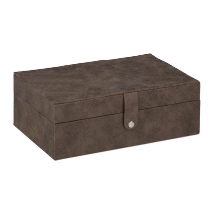 Cutie de bijuterii aspect piele