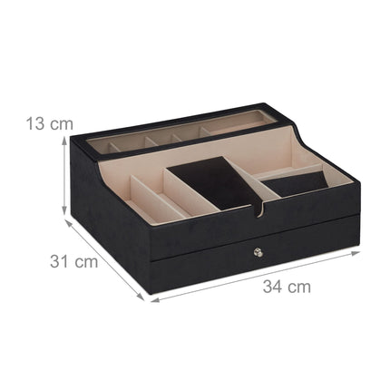 Cutie de bijuterii aspect piele