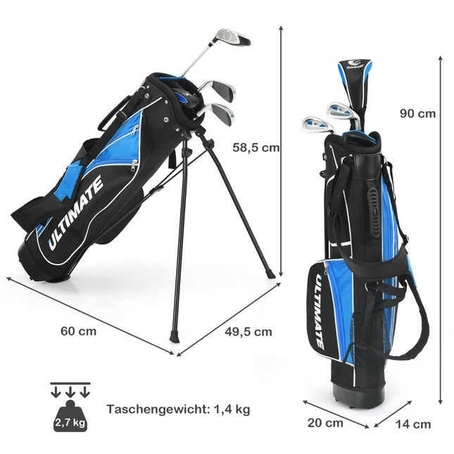 Set de crose de golf pentru juniori, 5 piese cu geantă, pentru vârste 8-10 ani