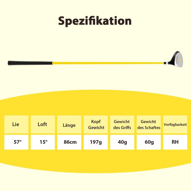 Junior Golf Fairway Wood #3, arbore din fibră de sticlă de 34 inchi, dreapta