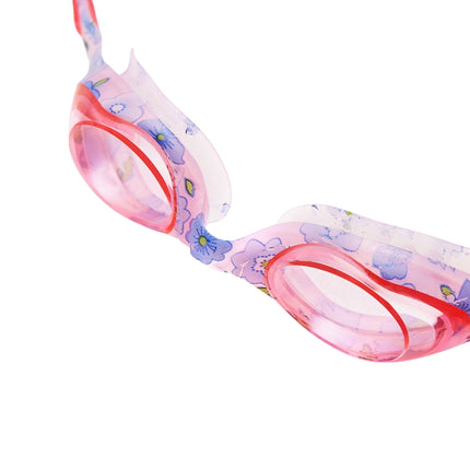 Ochelari de înot pentru juniori, design cu flori roz