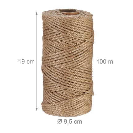 Cablu de iută 4 mm x 100 m set de 2