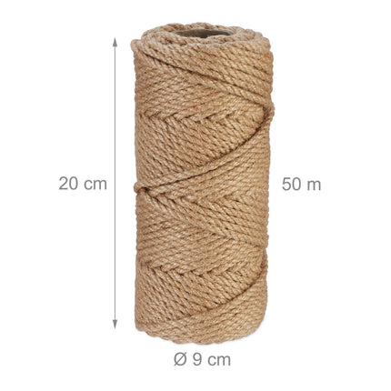 Cablu de iută 5 mm x 50 m set de 2