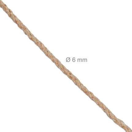 Cablu de iută 6 mm x 30 m set de 2